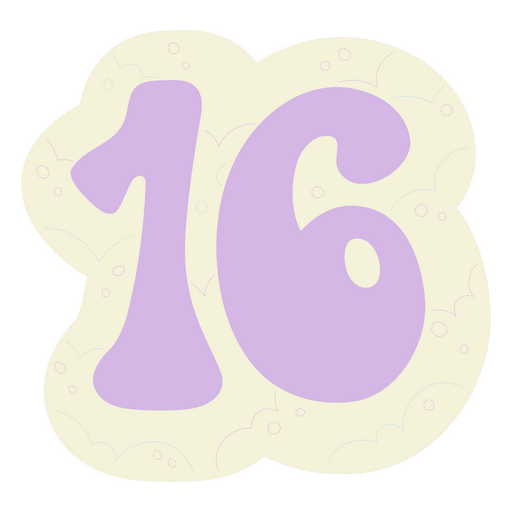 16 years badge PNG Design