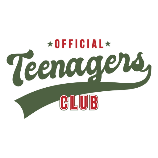 Teenagers club color stroke PNG Design