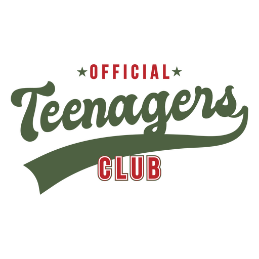 Adesivo oficial do clube de adolescentes Desenho PNG