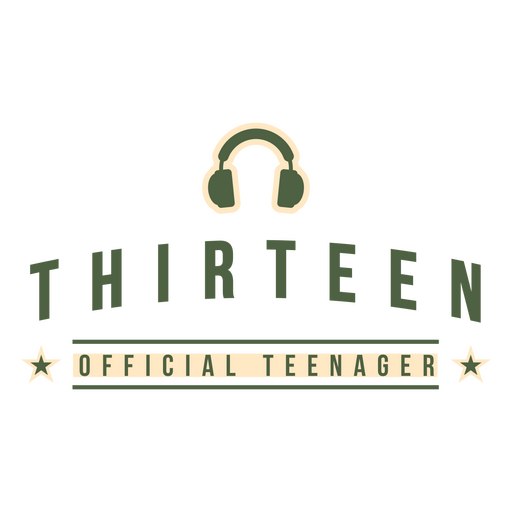 Thirteen official teenager  PNG Design