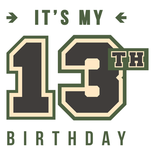 It's my 13th birthday PNG Design