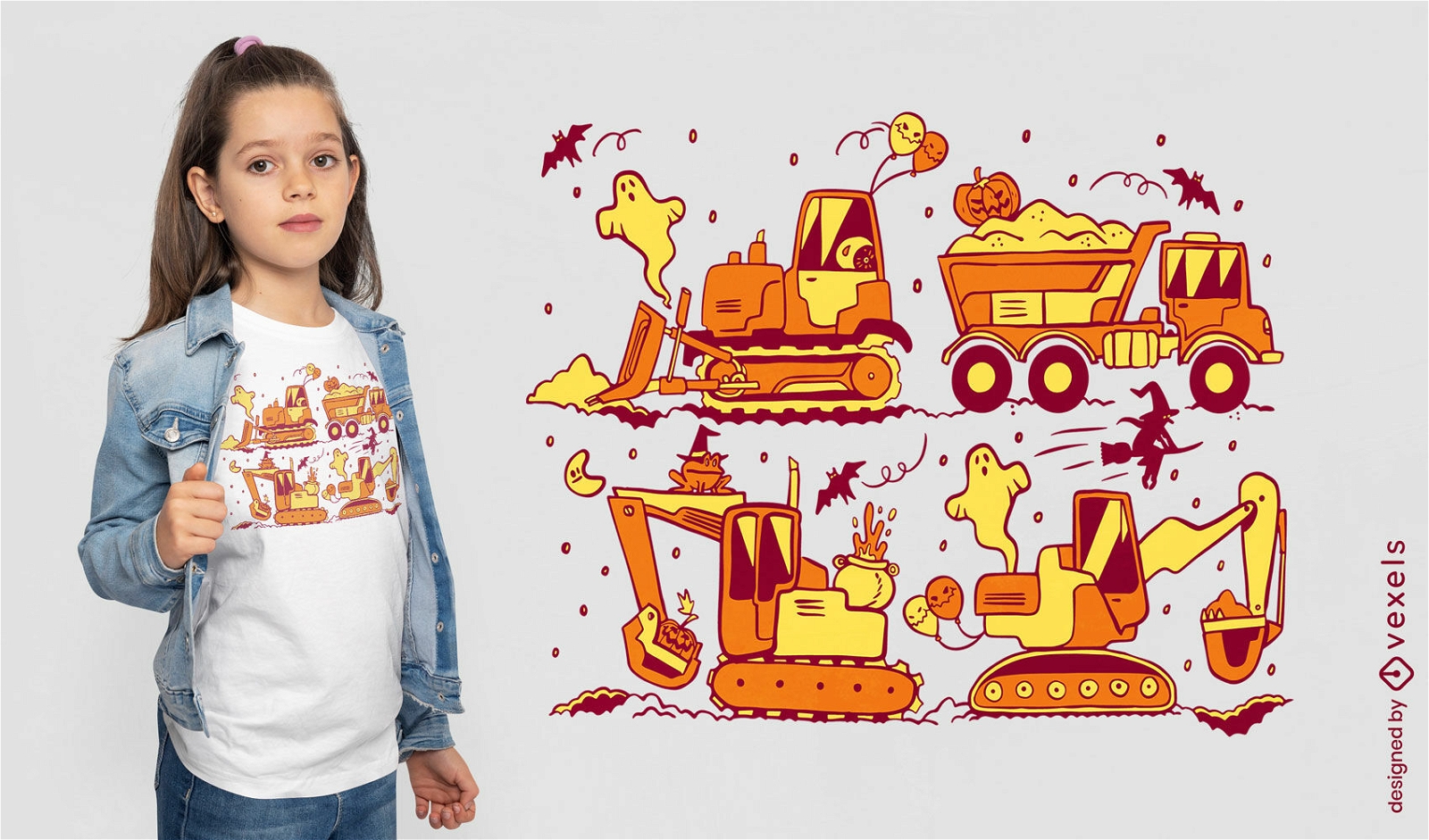 Ghosts construction toys t-shirt design