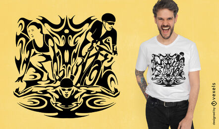 Sports tribal t-shirt design