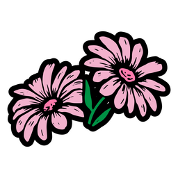 Pink daisies PNG Design Transparent PNG