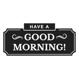 Guten Morgen ausgeschnittenes Abzeichen PNG-Design