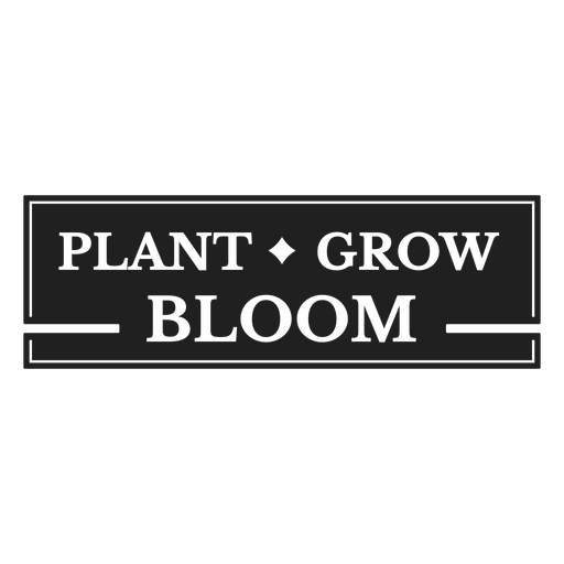 A planta cresce o distintivo cortado da flor Desenho PNG