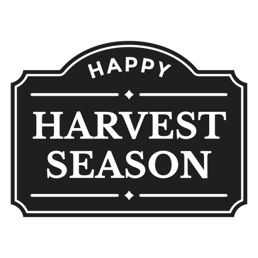 Happy harvest season cut out badge PNG Design