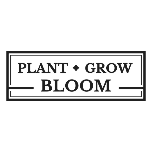 Pflanze wächst mit Blüte gefülltes Strichabzeichen PNG-Design