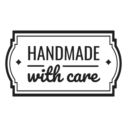 Handmade with care filled stroke badge PNG Design