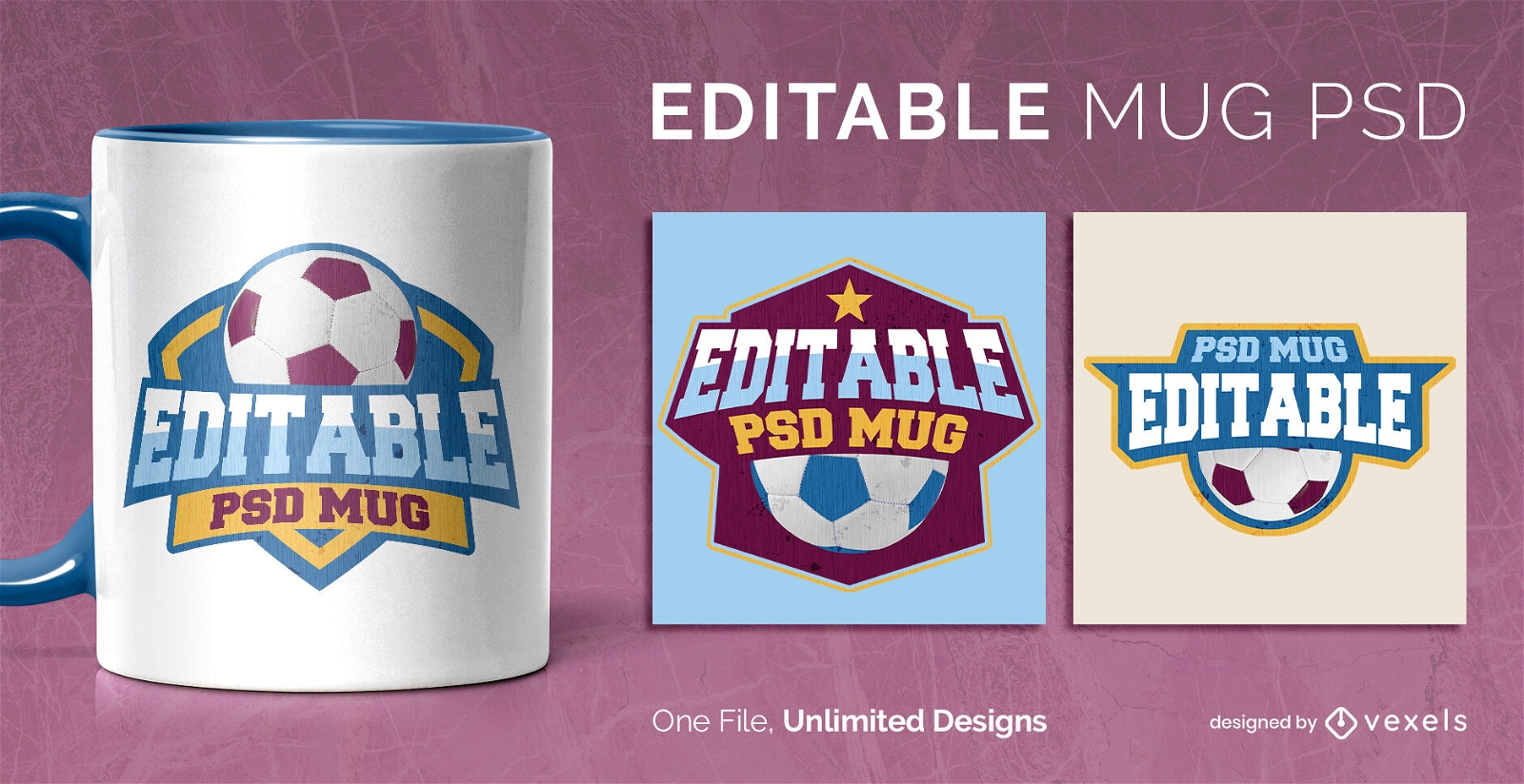 Soccer sport mug design template scalable