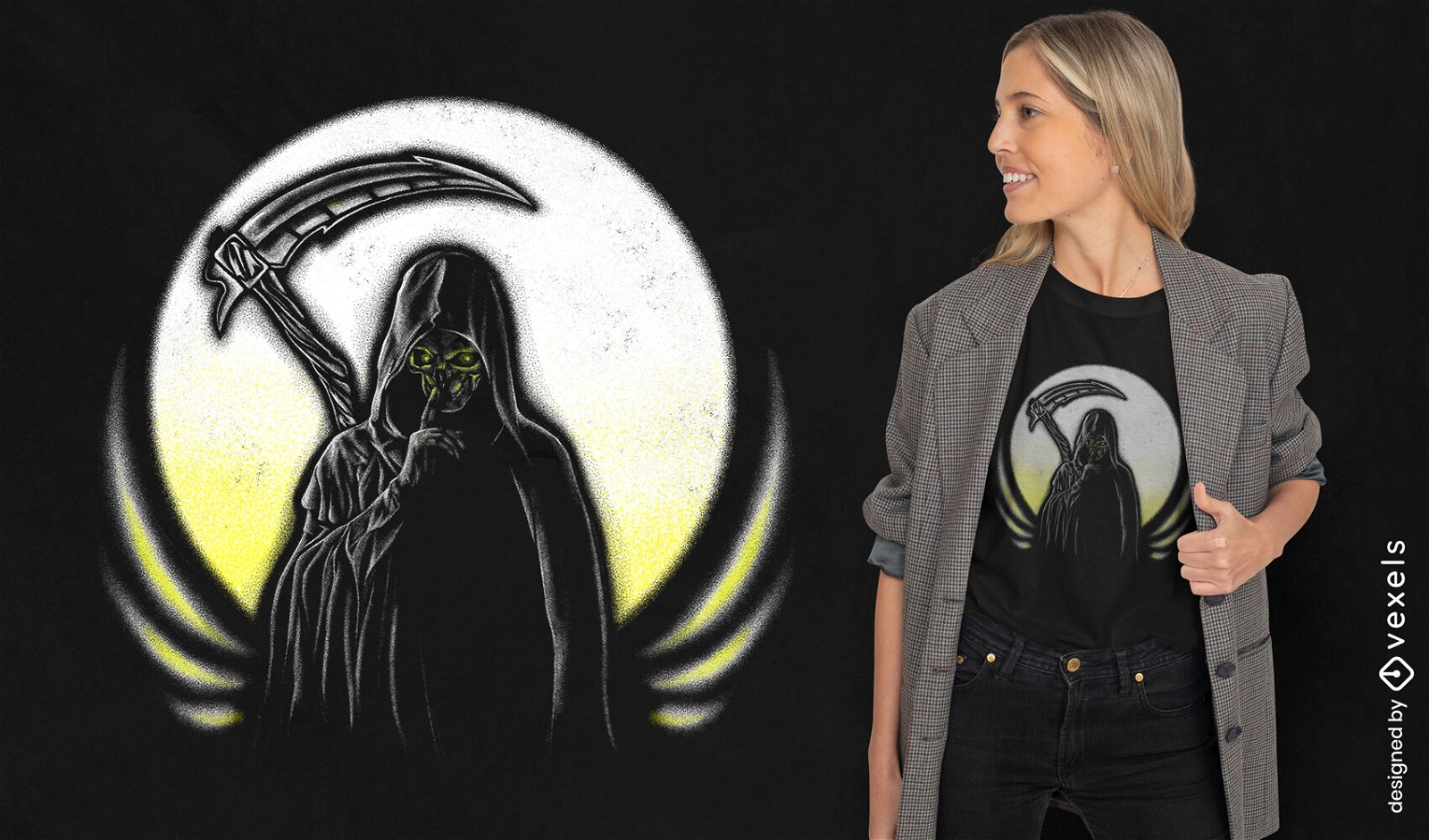 Design de camiseta Silence Grim Reaper