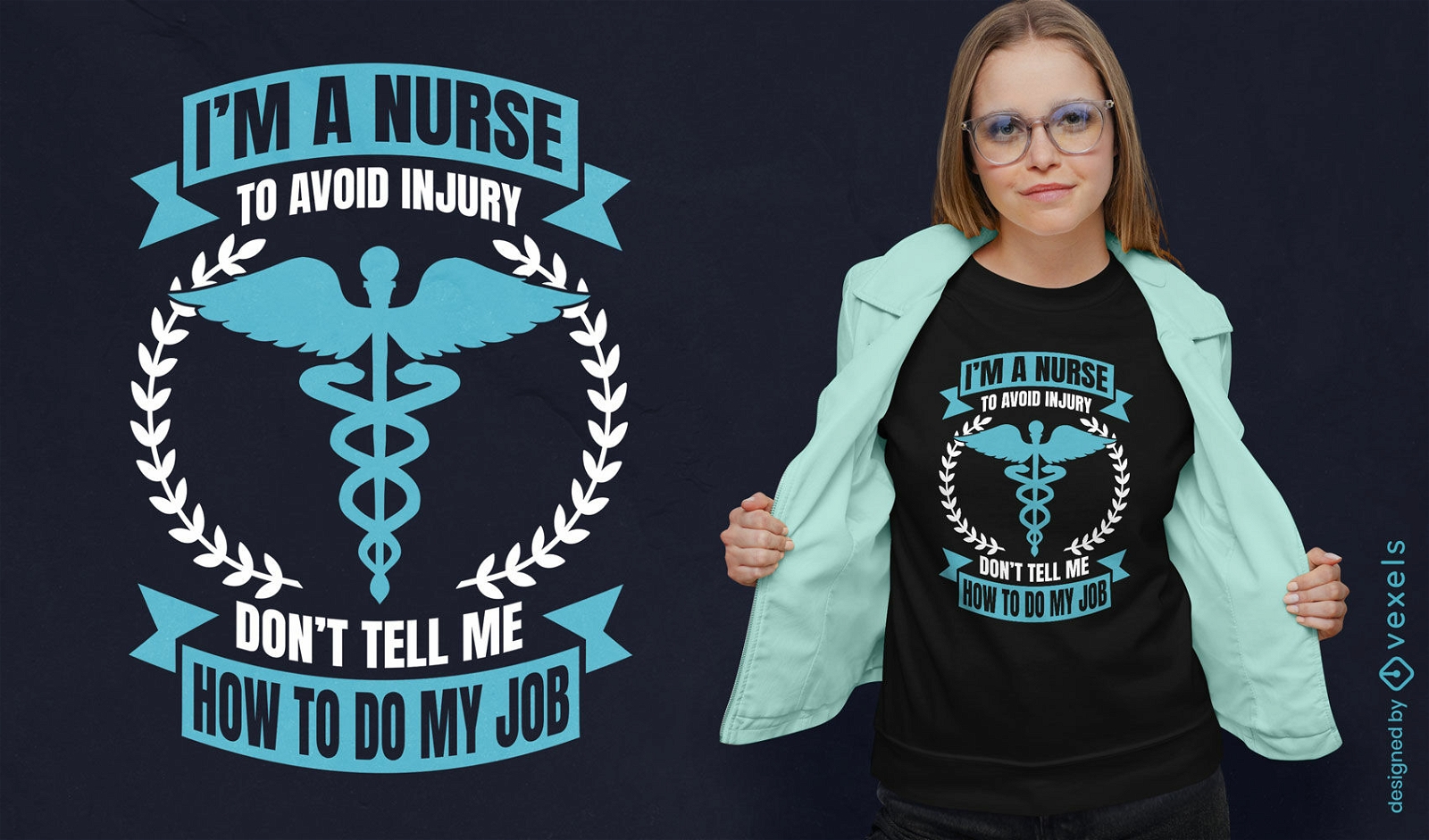 Design de camiseta de cita??o de trabalho de enfermeira