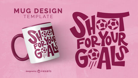 Soccer goals quote mug design