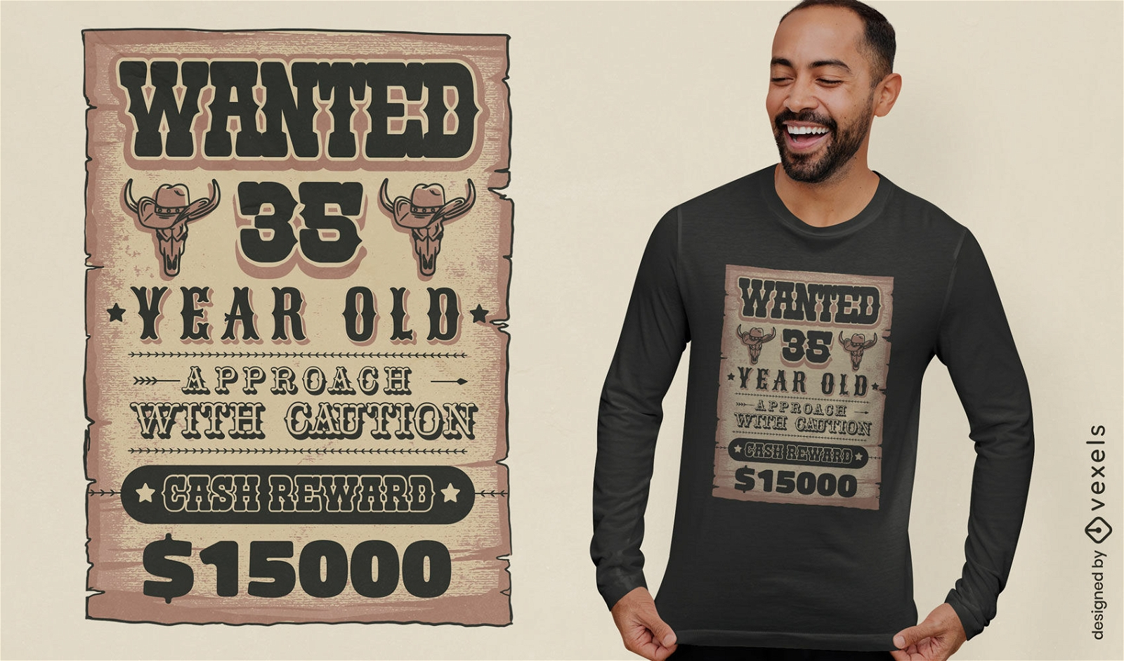 Wild west birthday sign t-shirt design