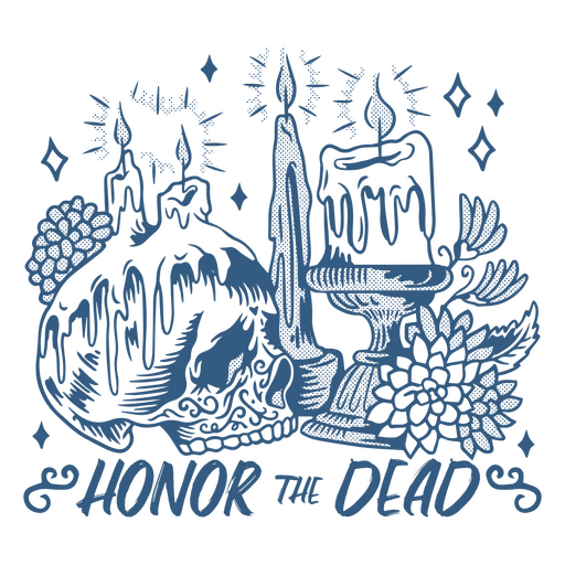 Honre o design de citação morta Desenho PNG