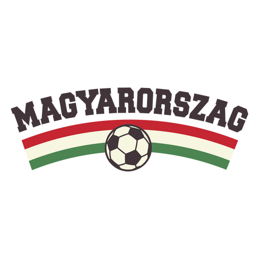 Soccer sticker allusive to Hungary PNG Design