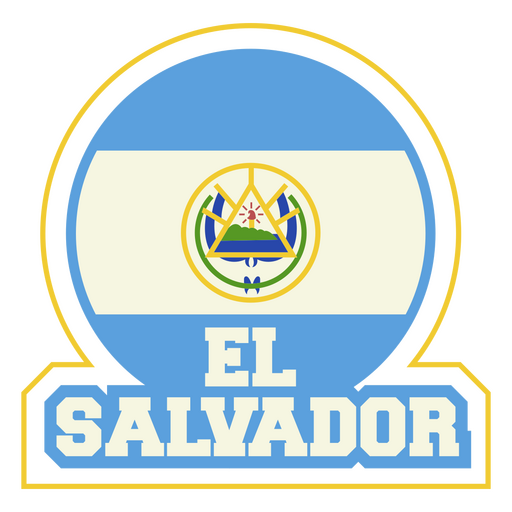 Calcoman?a de f?tbol alusivo a El Salvador Diseño PNG