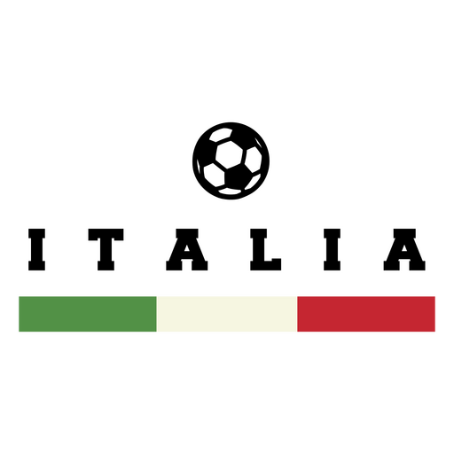 Pegatina de fútbol alusivo a Italia Diseño PNG