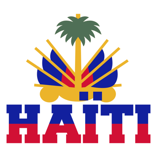 Calcomanía de fútbol alusivo a Haití Diseño PNG