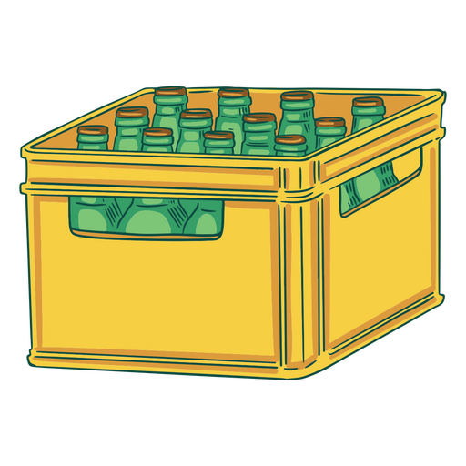 Bottle crate PNG Design