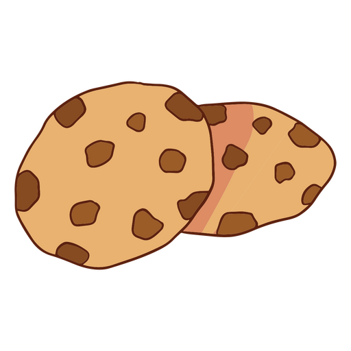 Mouthwatering chocolate chip cookies  PNG Design
