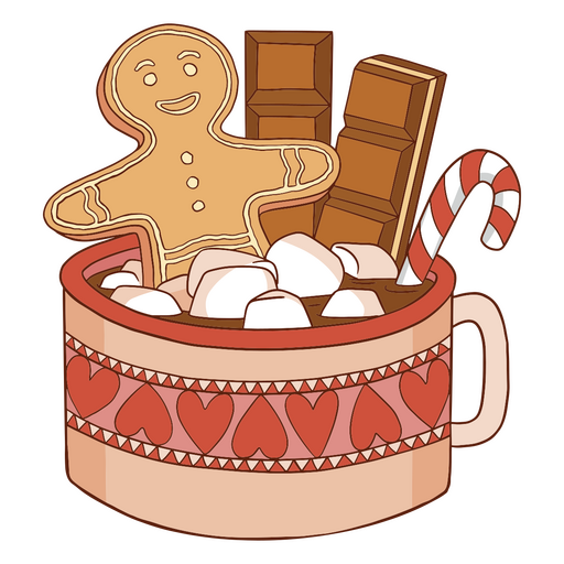 Bebida quente de natal de dar ?gua na boca Desenho PNG