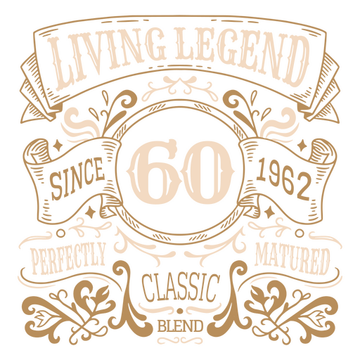 Living legend since 1962 PNG Design