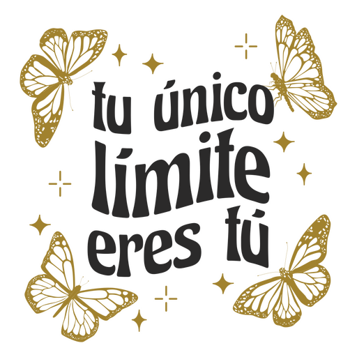 Tu único límite es tu cita en español Diseño PNG