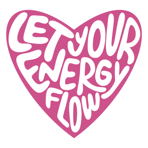 Deja que tu energía fluya cita motivacional Diseño PNG