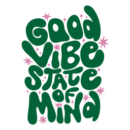 Good vibe state of mind lettering quote PNG Design