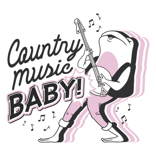 Design de letras de bebê de música country Desenho PNG