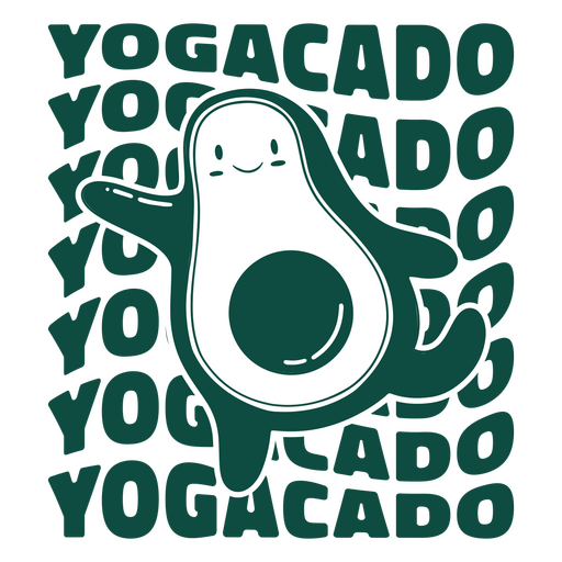 Diseño de letras de yogacado Diseño PNG