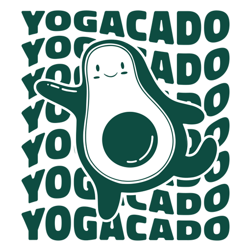 Yogacado-Schriftzug-Design PNG-Design
