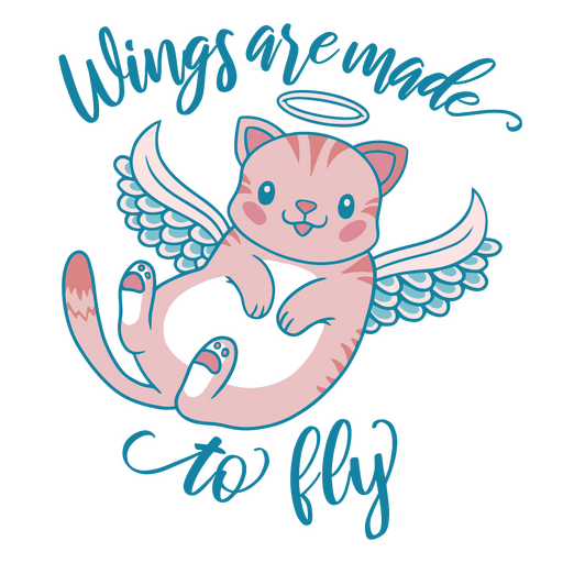 Wings are made to fly PNG Design