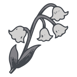 Tulips monochromatic design PNG Design