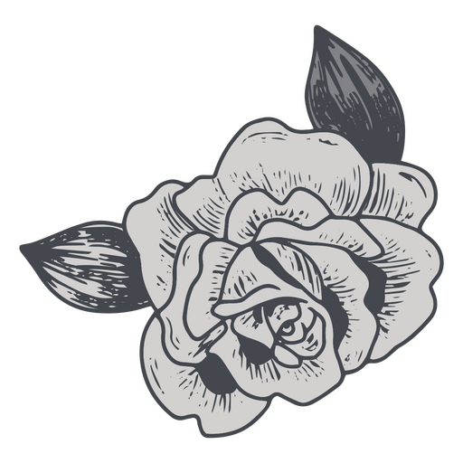Awesome rose monochromatic design PNG Design