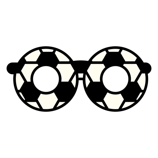 Brille in Form eines Fußballs PNG-Design