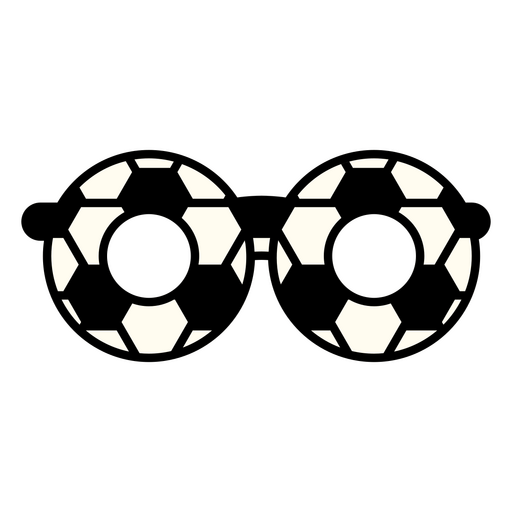 Soccer ball-shaped glasses PNG Design