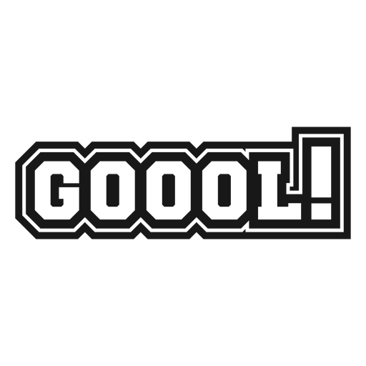 Etiqueta engomada de la palabra Goool Diseño PNG