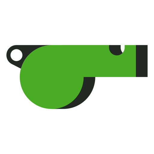 Icono de silbato de fútbol verde Diseño PNG