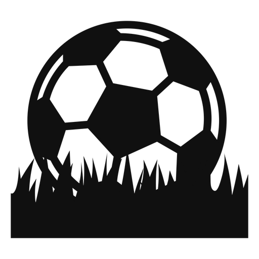 Balón de fútbol en el campo Diseño PNG