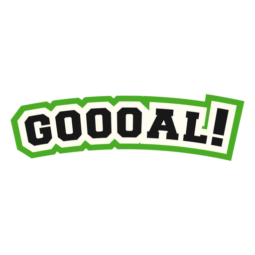 Soccer sticker with the word Goal PNG Design