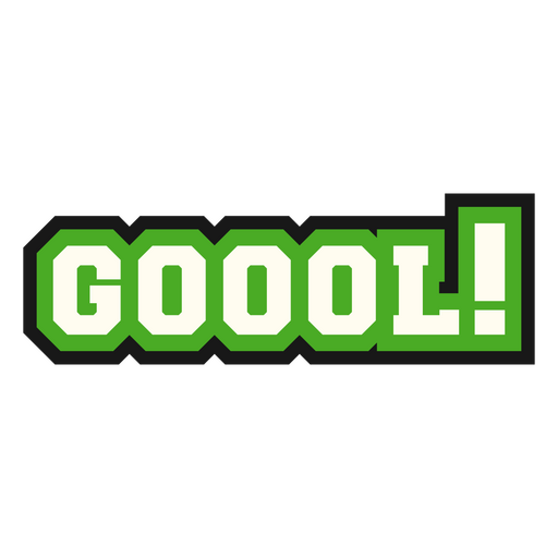 Soccer sticker with the word Gol PNG Design