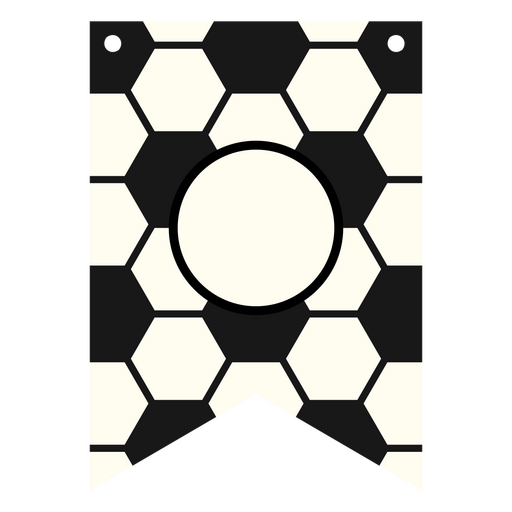 Soccer-motif flag PNG Design