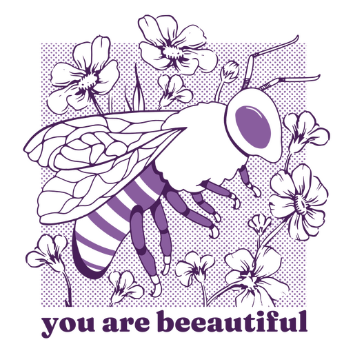 You are beeautiful PNG Design