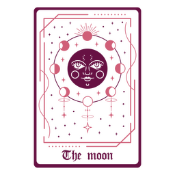 The Moon In A Tarot Card PNG & SVG Design For T-Shirts