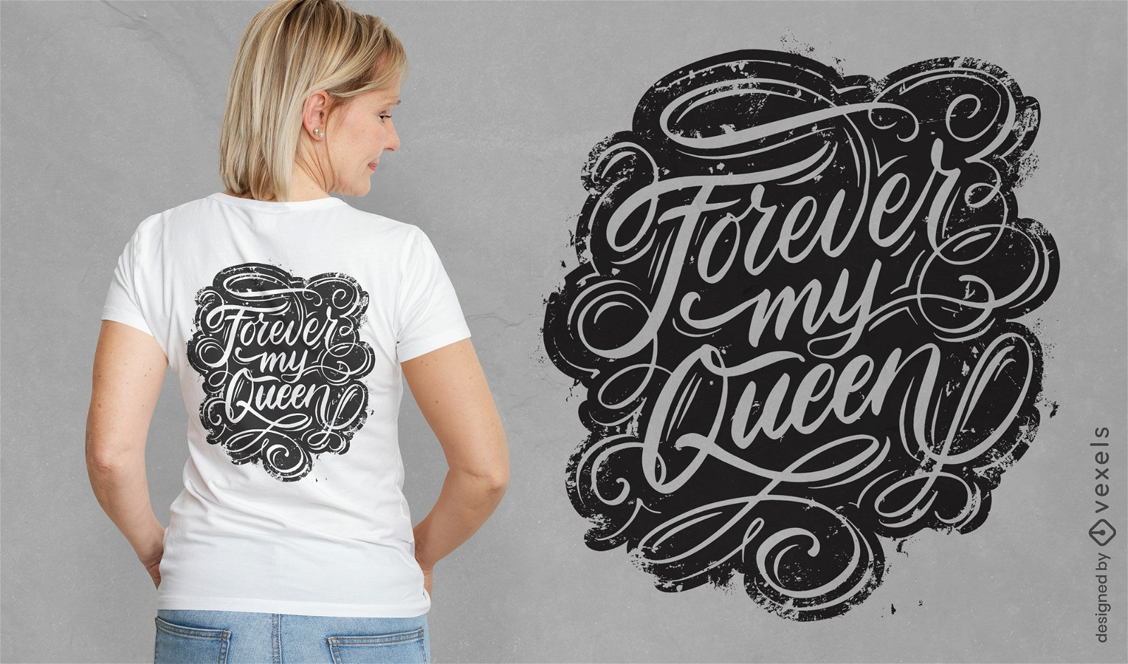 Queen forever lettering t-shirt design