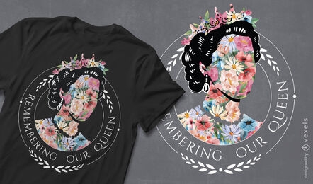 Queen made of flowers t-shirt design