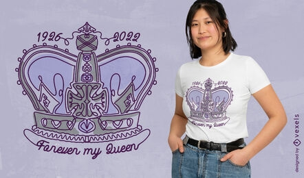 Queen british elegant crown t-shirt design