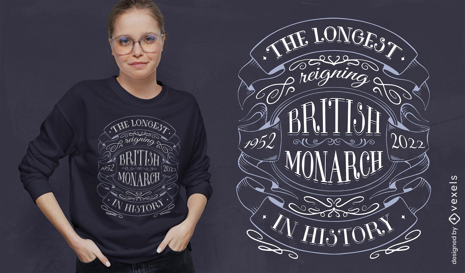 British monarchy queen quote t-shirt design